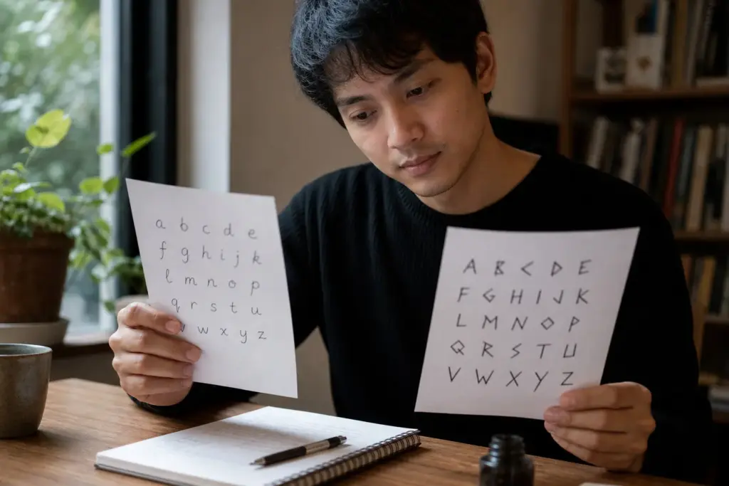 Ilustrasi bentuk huruf - AGGI
