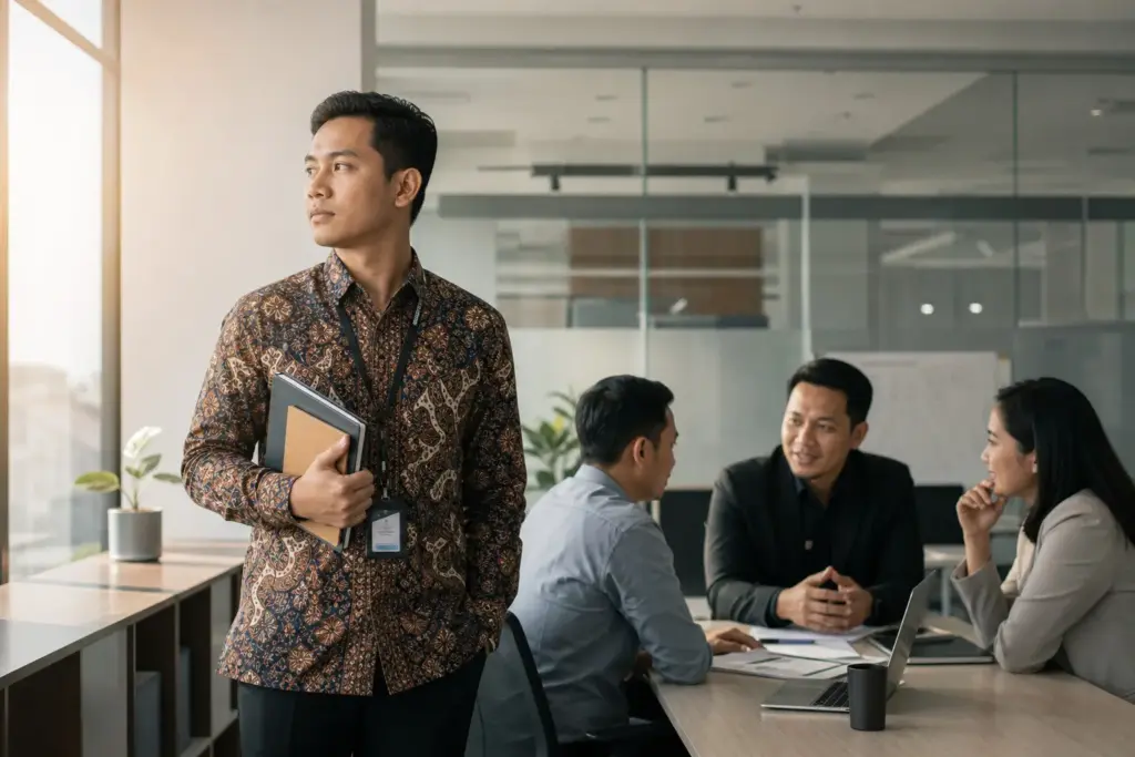 Gambar ilustrasi mengenai identitas kerja dalam konteks pengembangan profesional grafolog bersama AGGI.